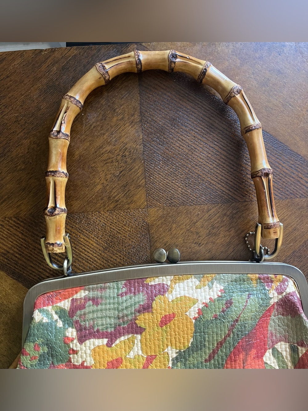 Patricia Nash Vintage-Inspired Bamboo Handle Floral Frame Satchel - Multicolor - Picture 13 of 16